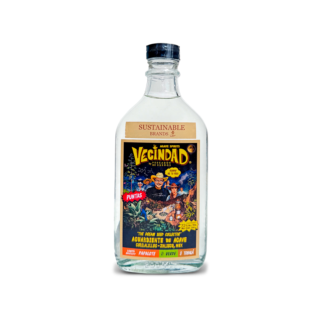 Aguardiente de Agave Vecindad del Tio 72° (PUNTAS) ENSAMBLE DE 3 AGAVES 200 ml